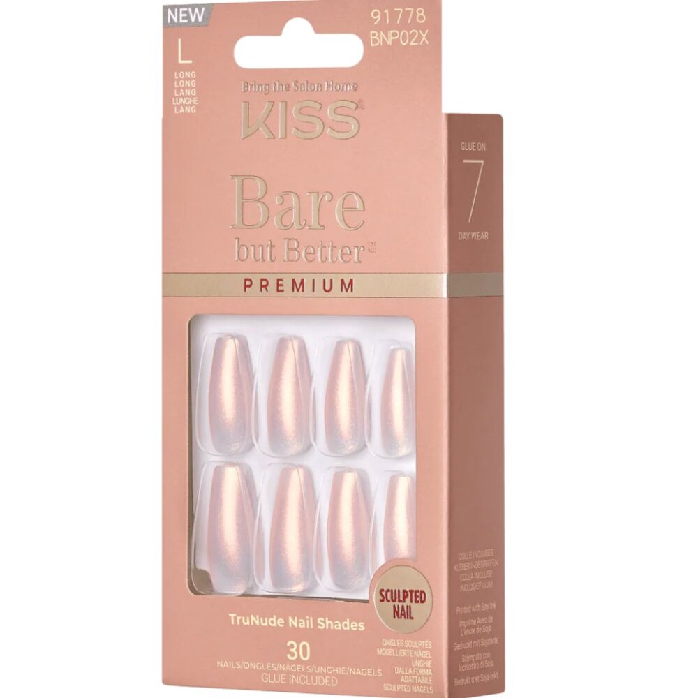 Kiss Bare but Better Premium Long Length Nails - Hazel